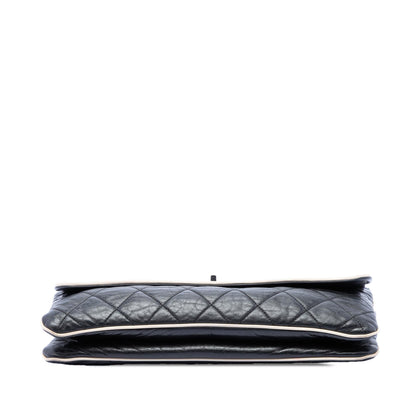 Chanel Quilted Lambskin East West Mademoiselle Flap