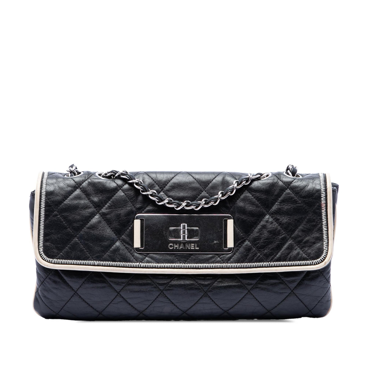 Chanel Quilted Lambskin East West Mademoiselle Flap