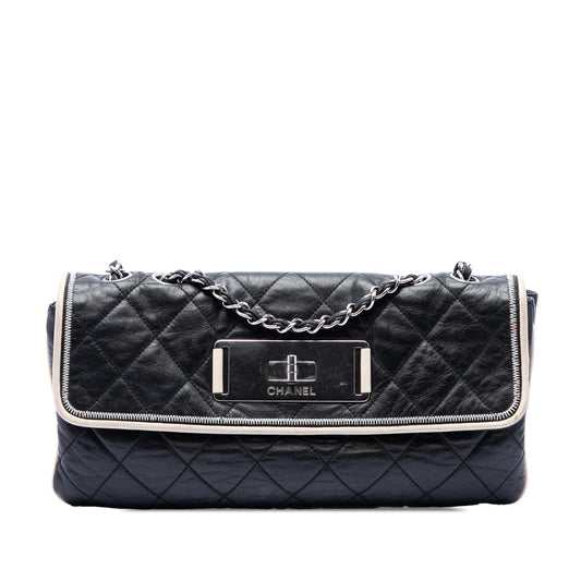 Chanel Quilted Lambskin East West Mademoiselle Flap