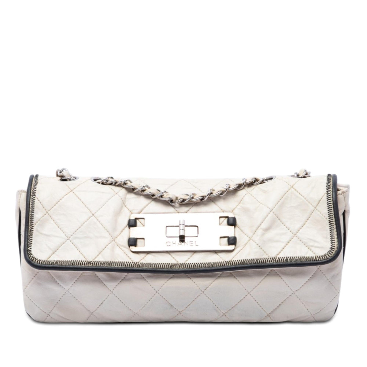 Chanel Quilted Lambskin East West Mademoiselle Flap
