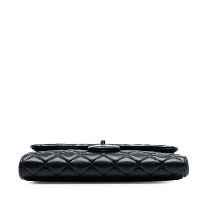 Chanel Quilted Lambskin Flap Clutch with Chain