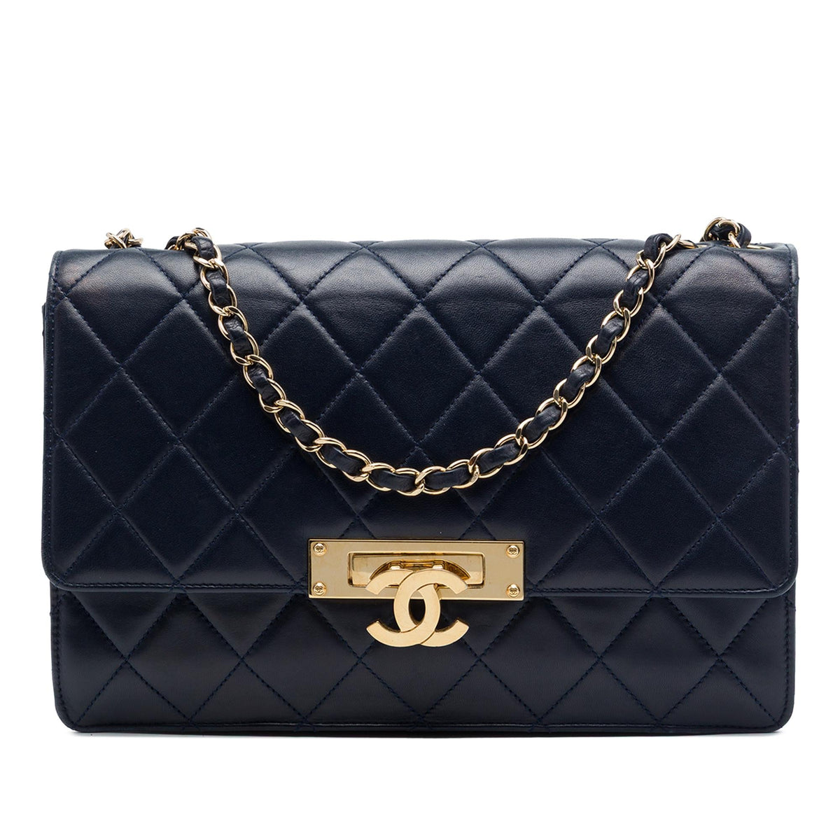 Chanel Quilted Lambskin Golden Class Flap