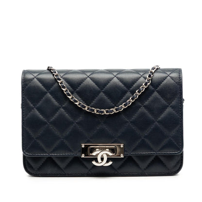 Chanel Quilted Lambskin Golden Class Wallet On Chain