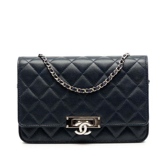 Chanel Quilted Lambskin Golden Class Wallet On Chain