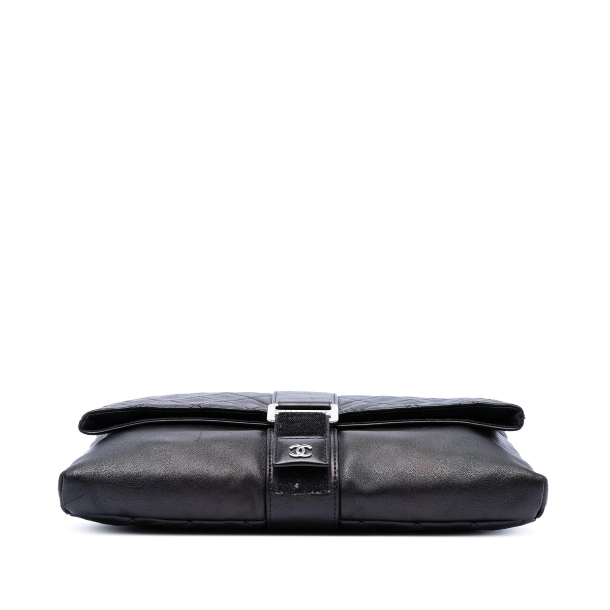 Chanel Quilted Lambskin Grip Clutch