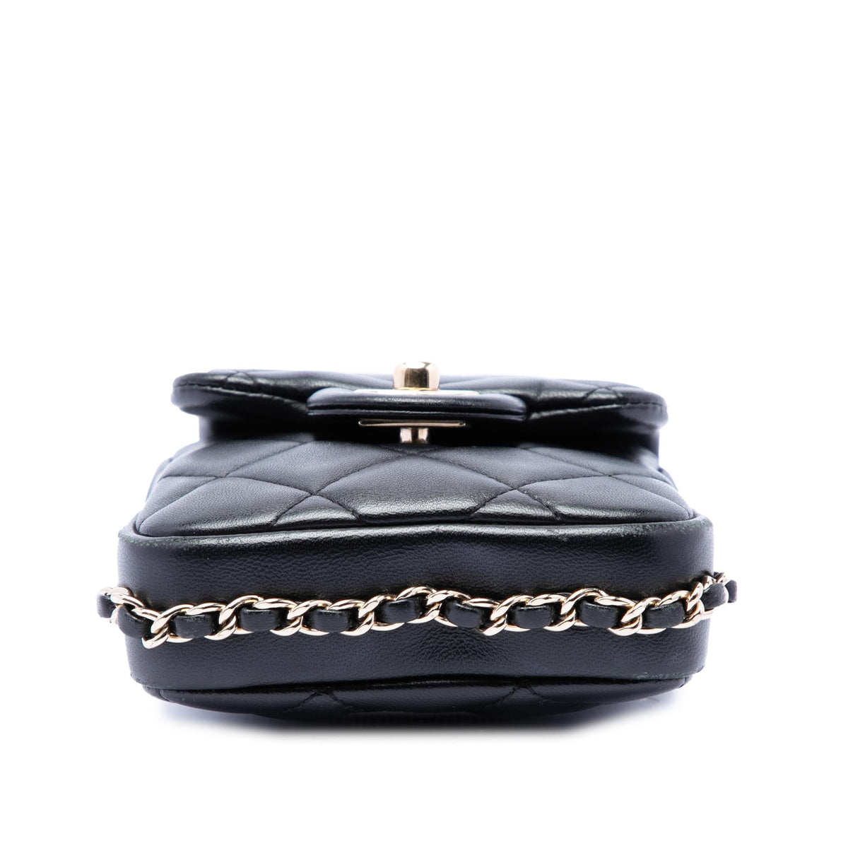 Chanel Quilted Lambskin My Precious Pearls Phone Holder with Chain