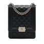 Chanel Quilted Lambskin North South Boy Flap