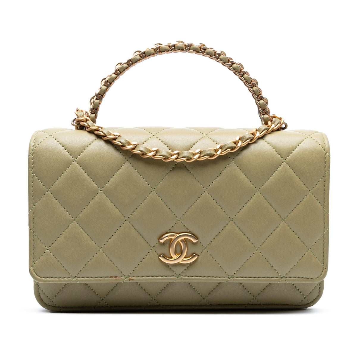 Chanel Quilted Lambskin Pick Me Up Wallet On Chain