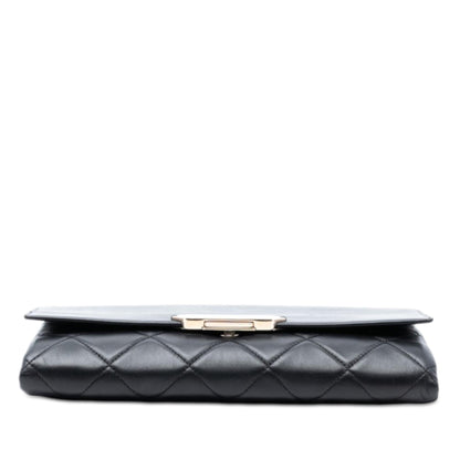 Chanel Quilted Lambskin Retro Label Shoulder Bag