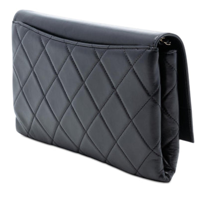 Chanel Quilted Lambskin Retro Label Shoulder Bag