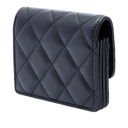 Chanel Quilted Lambskin Romance Card Holder On Chain