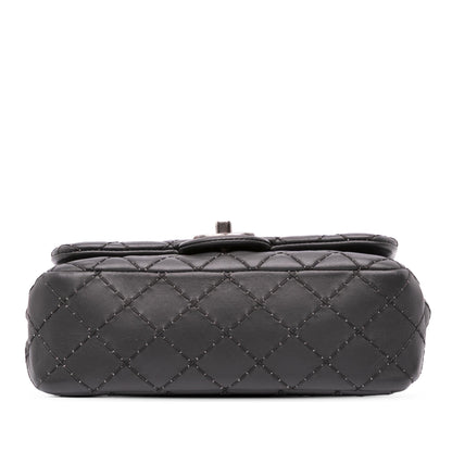 Chanel Quilted Lambskin Stitched Single Flap