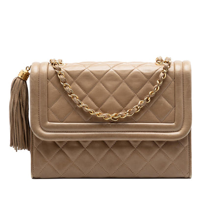 Chanel Quilted Lambskin Tassel Flap