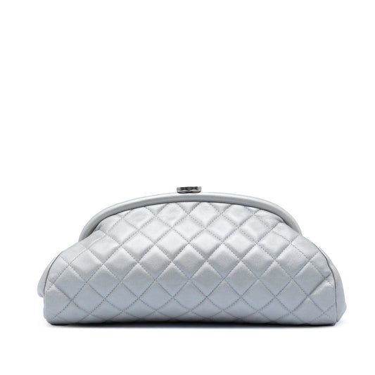 Chanel Quilted Lambskin Timeless Kisslock Clutch