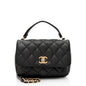 Chanel Quilted Lambskin Top Handle Flap Bag (SHF-8v8JOn)