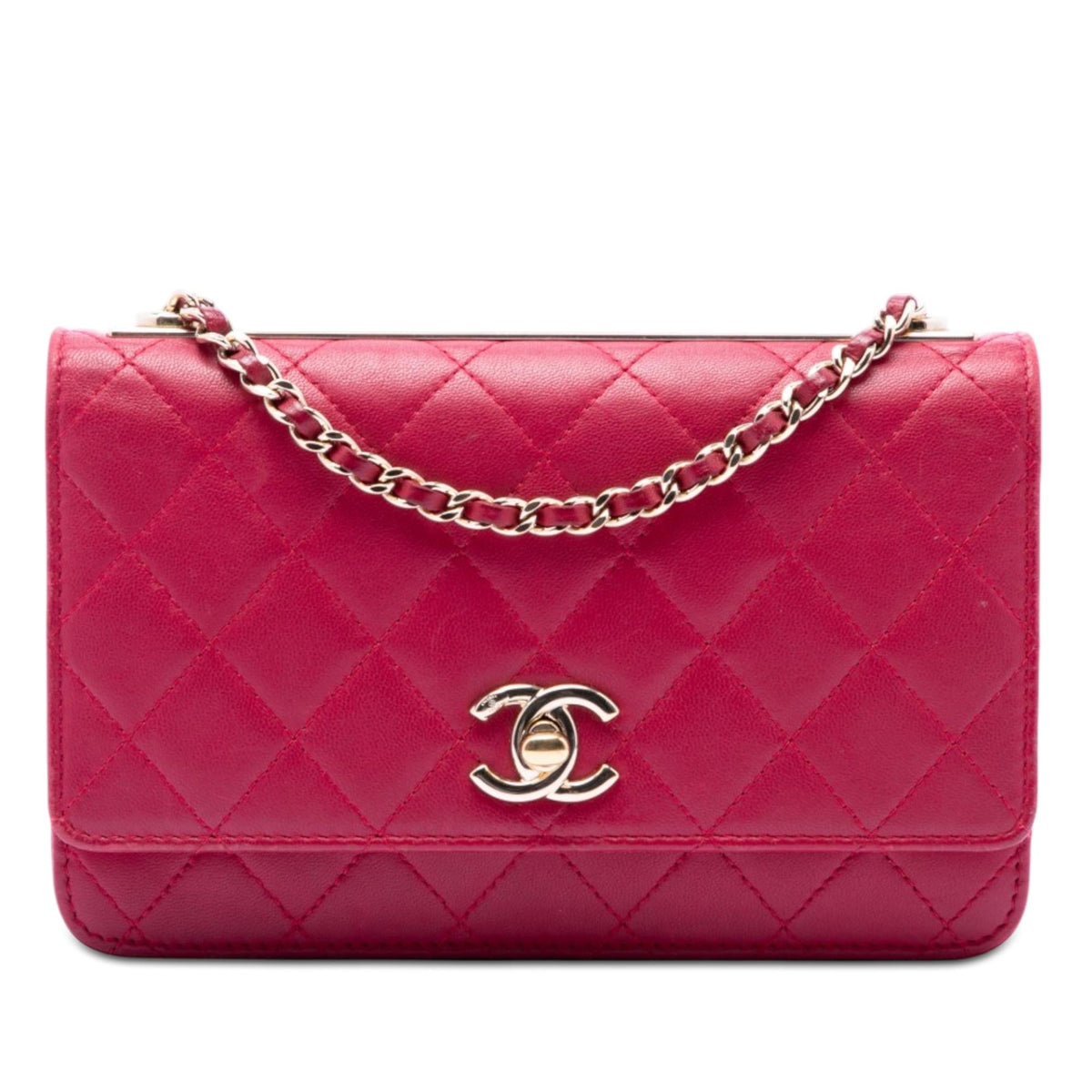 Chanel Quilted Lambskin Trendy CC Wallet On Chain