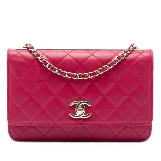 Chanel Quilted Lambskin Trendy CC Wallet On Chain