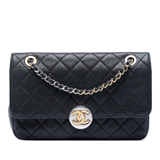 Chanel Quilted Lambskin Turn and Lock Flap