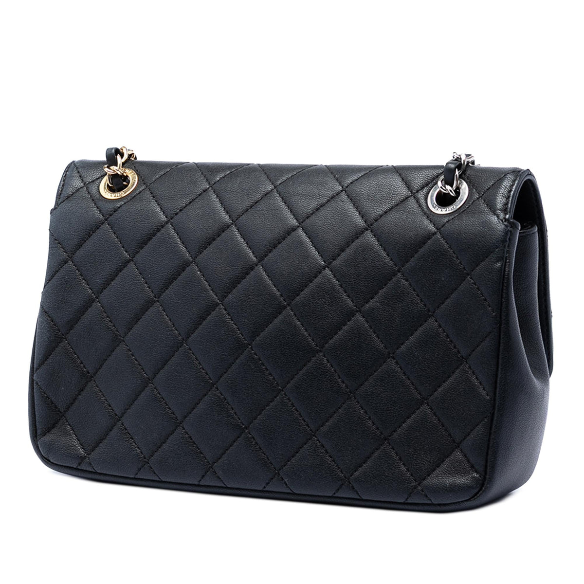 Chanel Quilted Lambskin Turn and Lock Flap