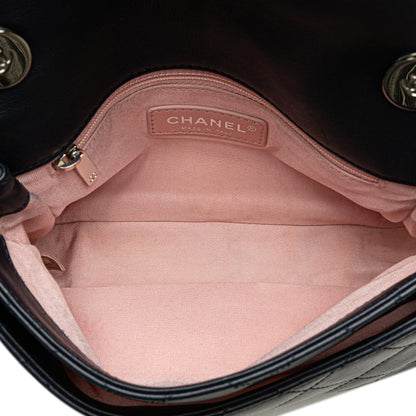 Chanel Quilted Lambskin and Tweed Elegant Trim Flap