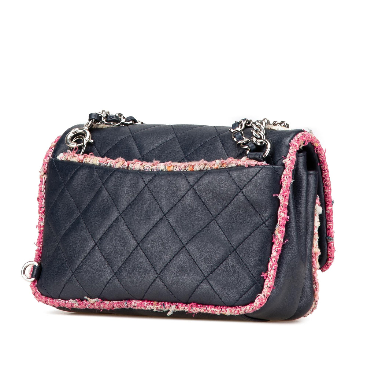 Chanel Quilted Lambskin and Tweed Elegant Trim Flap