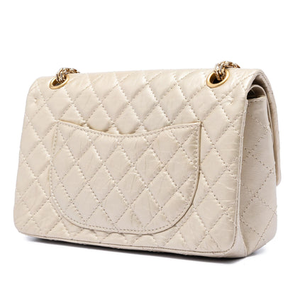 Chanel Quilted Metallic Aged Calfskin Reissue 2.55 Double Flap 225