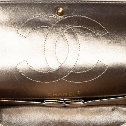 Chanel Quilted Metallic Aged Calfskin Reissue 2.55 Double Flap 225