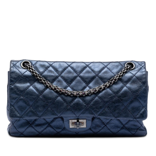 Chanel Quilted Metallic Aged Calfskin Reissue 2.55 Double Flap 226