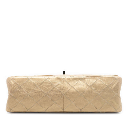 Chanel Quilted Metallic Aged Calfskin Reissue 2.55 Double Flap 226