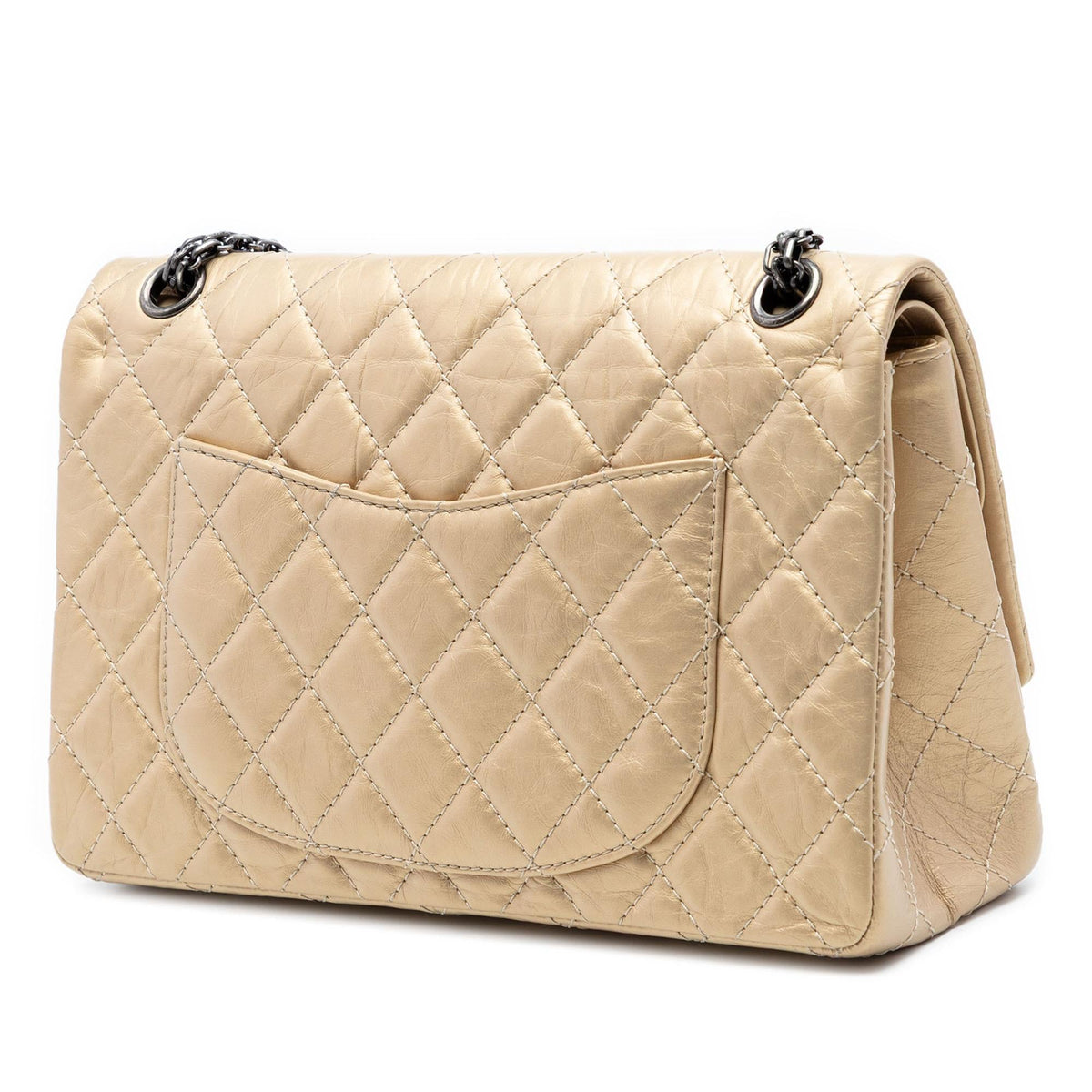 Chanel Quilted Metallic Aged Calfskin Reissue 2.55 Double Flap 226