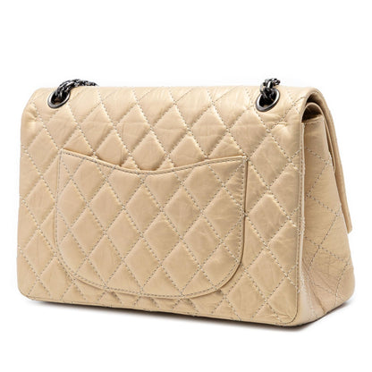 Chanel Quilted Metallic Aged Calfskin Reissue 2.55 Double Flap 226