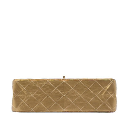 Chanel Quilted Metallic Aged Calfskin Reissue 2.55 Double Flap 226