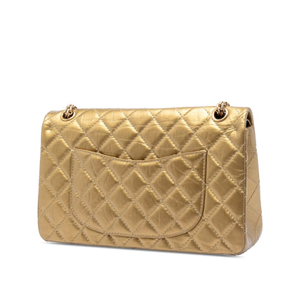 Chanel Quilted Metallic Aged Calfskin Reissue 2.55 Double Flap 226