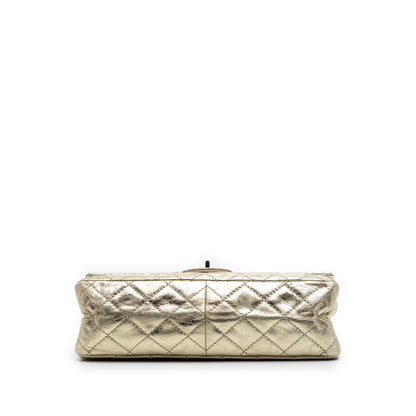 Chanel Quilted Metallic Aged Calfskin Reissue 2.55 Double Flap 226