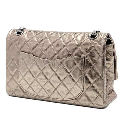 Chanel Quilted Metallic Aged Calfskin Reissue 2.55 Double Flap 226