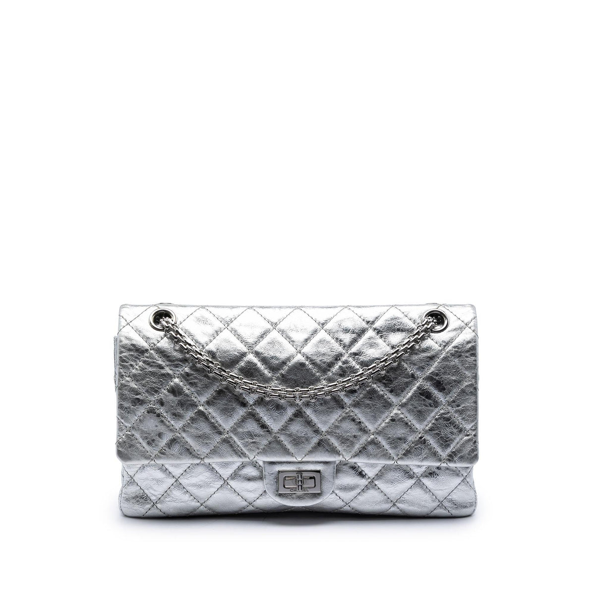 Chanel Quilted Metallic Aged Calfskin Reissue 2.55 Double Flap 226
