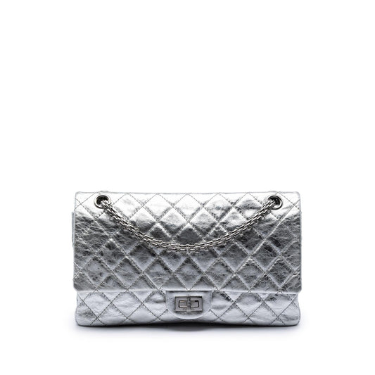 Chanel Quilted Metallic Aged Calfskin Reissue 2.55 Double Flap 226