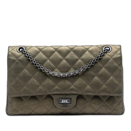 Chanel Quilted Metallic Aged Calfskin Reissue 2.55 Double Flap 226