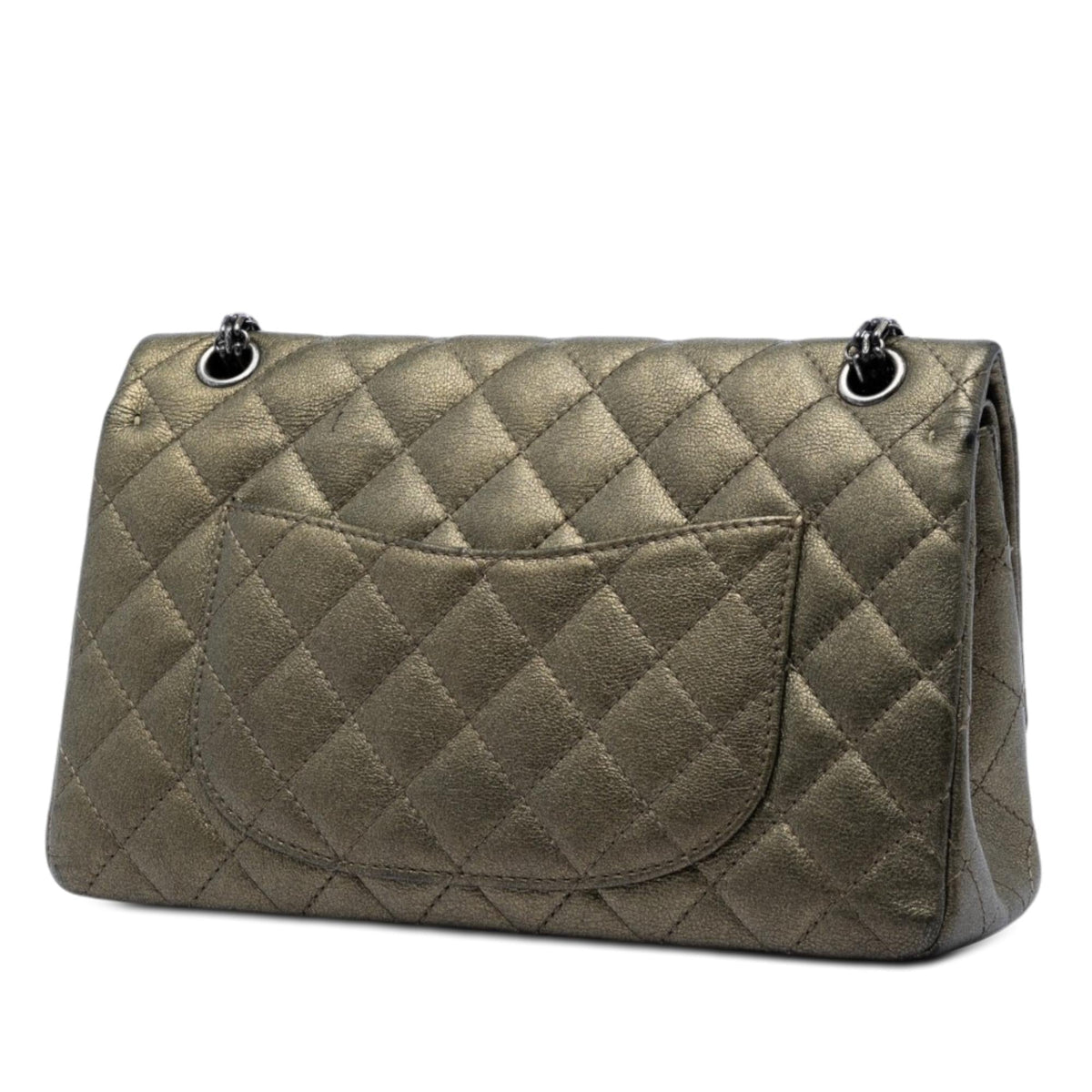 Chanel Quilted Metallic Aged Calfskin Reissue 2.55 Double Flap 226