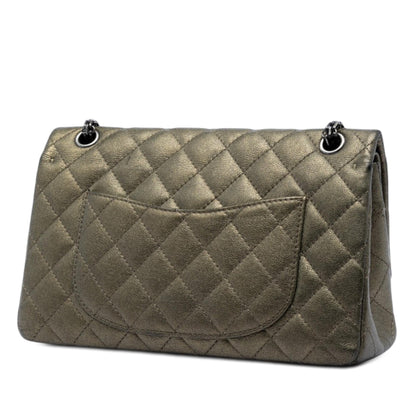 Chanel Quilted Metallic Aged Calfskin Reissue 2.55 Double Flap 226