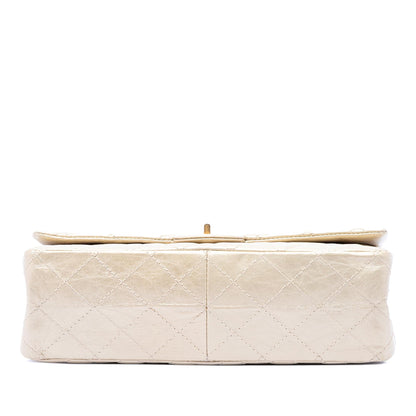 Chanel Quilted Metallic Aged Calfskin Reissue 2.55 Double Flap 226