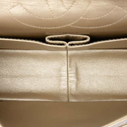 Chanel Quilted Metallic Aged Calfskin Reissue 2.55 Double Flap 226