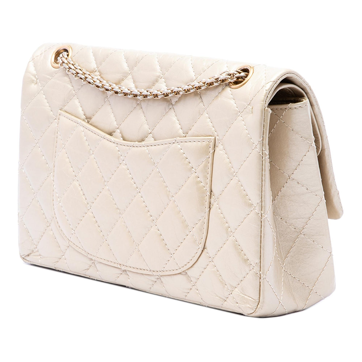 Chanel Quilted Metallic Aged Calfskin Reissue 2.55 Double Flap 226