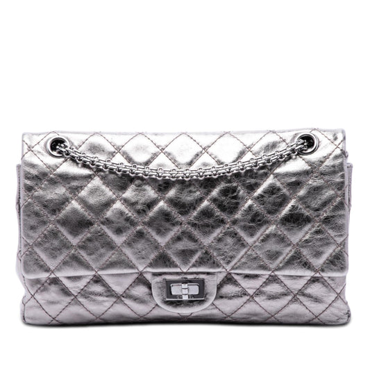 Chanel Quilted Metallic Aged Calfskin Reissue 2.55 Double Flap 226