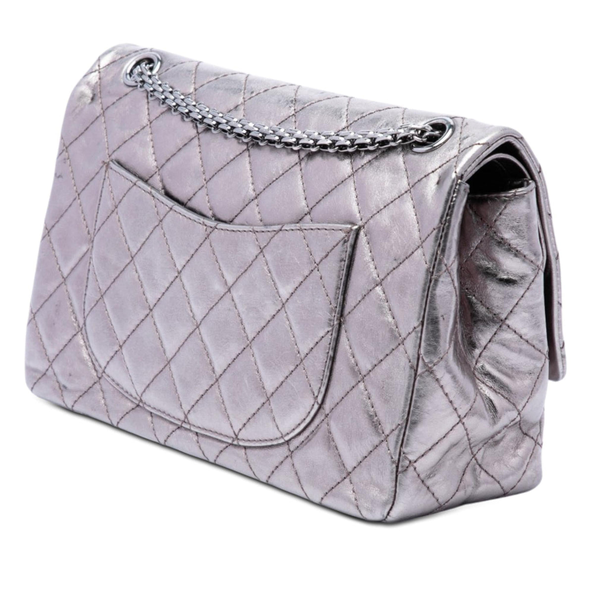 Chanel Quilted Metallic Aged Calfskin Reissue 2.55 Double Flap 226
