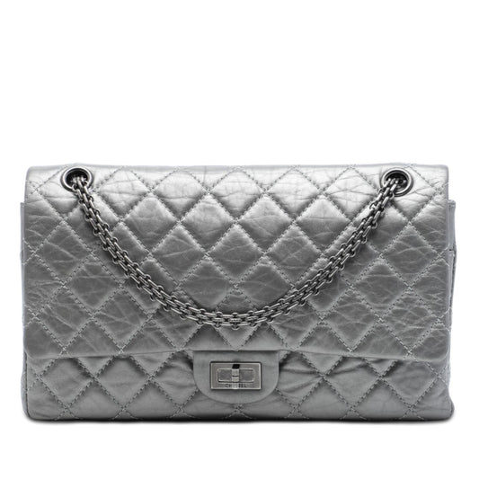 Chanel Quilted Metallic Aged Calfskin Reissue 2.55 Double Flap 226