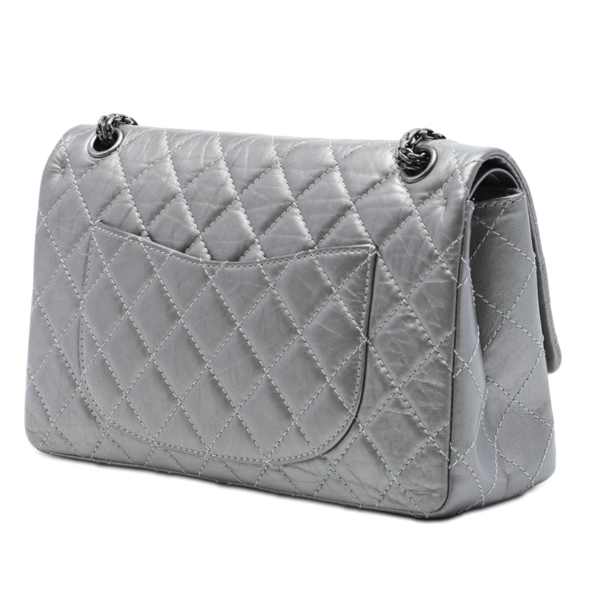 Chanel Quilted Metallic Aged Calfskin Reissue 2.55 Double Flap 226