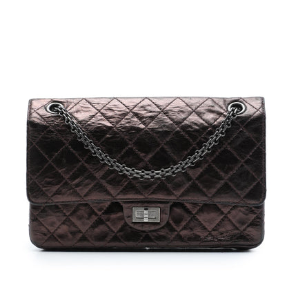Chanel Quilted Metallic Aged Calfskin Reissue 2.55 Double Flap 226