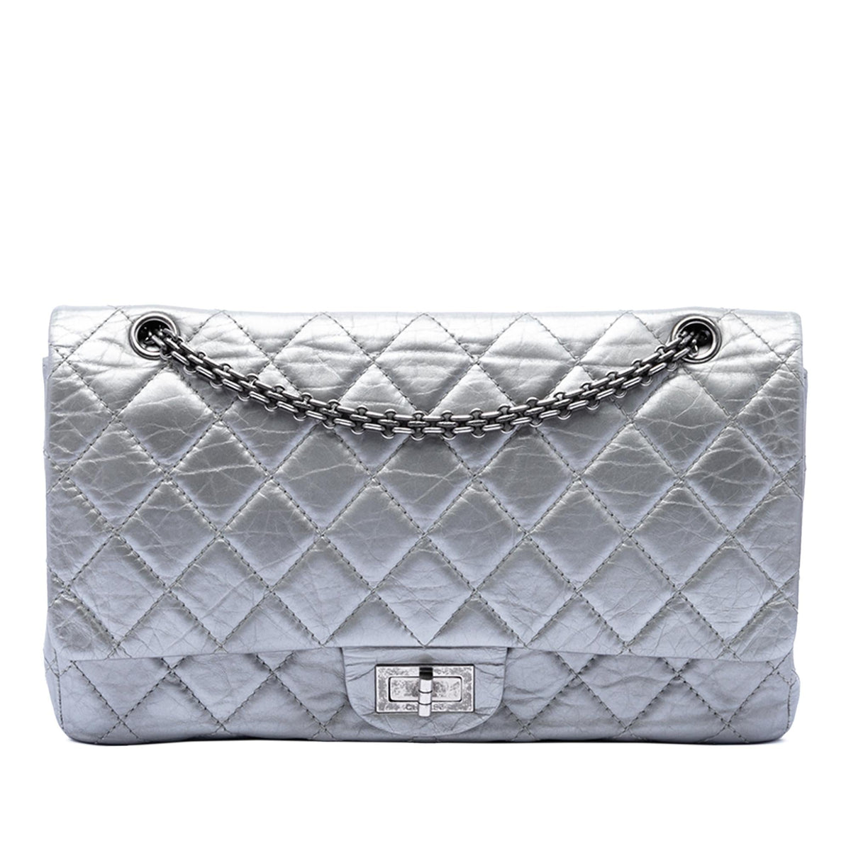 Chanel Quilted Metallic Aged Calfskin Reissue 2.55 Double Flap 227