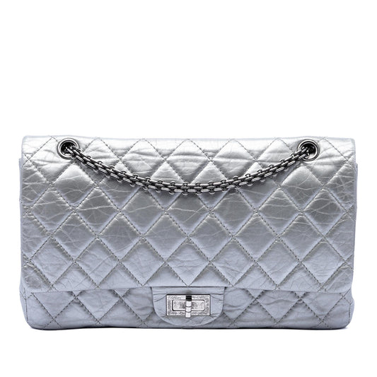Chanel Quilted Metallic Aged Calfskin Reissue 2.55 Double Flap 227